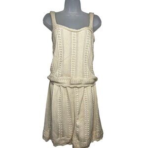 NEW What Comes Around Goes Around SZ M Knit Crochet Pima Cotton Top/Skirt Set